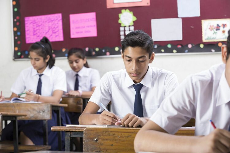 Classroom, School Building, Writing, Working, India,